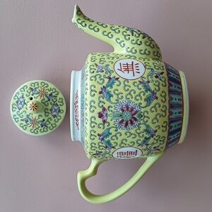 Chinese Famille Tea Pot
